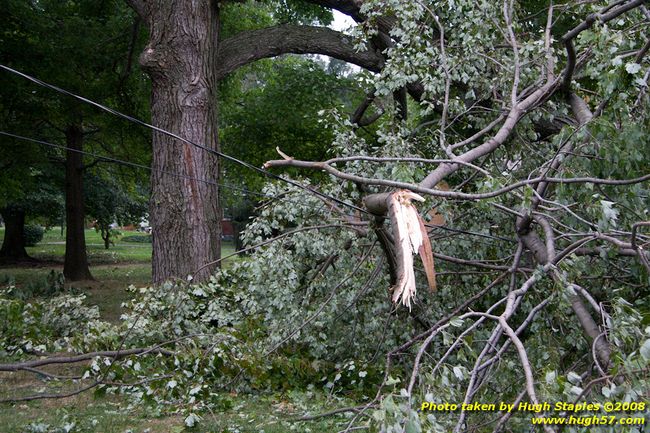 Fleming Road Storm damage to Marge Sowell's house from Tropical Depression Ike