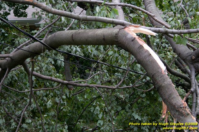 Fleming Road Storm damage to Marge Sowell's house from Tropical Depression Ike