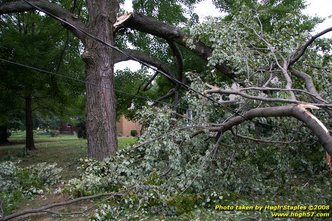 Fleming Road Storm damage to Marge Sowell's house from Tropical Depression Ike