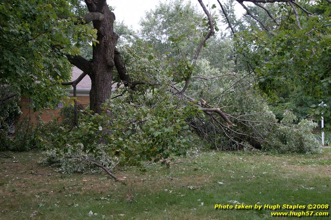 Fleming Road Storm damage to Marge Sowell's house from Tropical Depression Ike