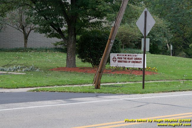 Fleming Road Storm damage to Marge Sowell's house from Tropical Depression Ike