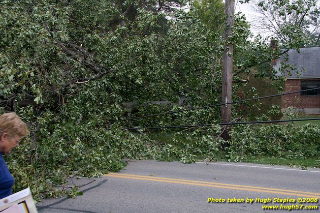Fleming Road Storm damage to Marge Sowell's house from Tropical Depression Ike
