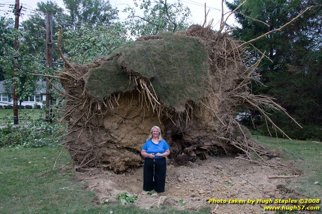 Fleming Road Storm damage to Marge Sowell's house from Tropical Depression Ike