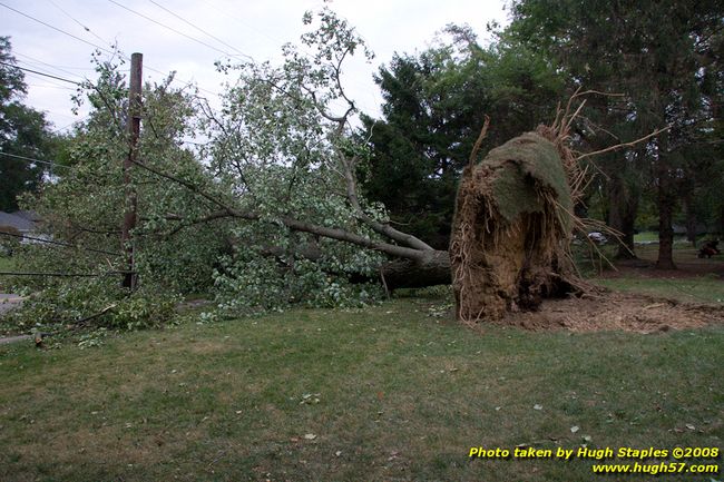 Fleming Road Storm damage to Marge Sowell's house from Tropical Depression Ike