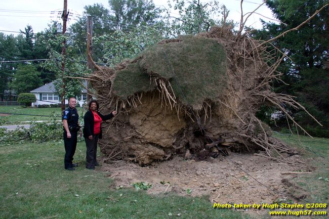 Fleming Road Storm damage to Marge Sowell's house from Tropical Depression Ike