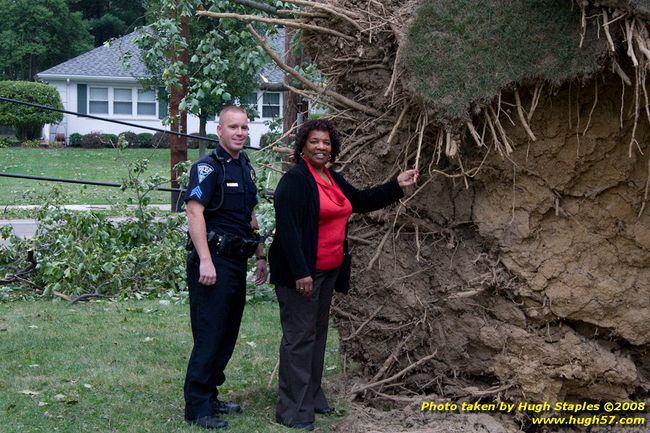 Fleming Road Storm damage to Marge Sowell's house from Tropical Depression Ike
