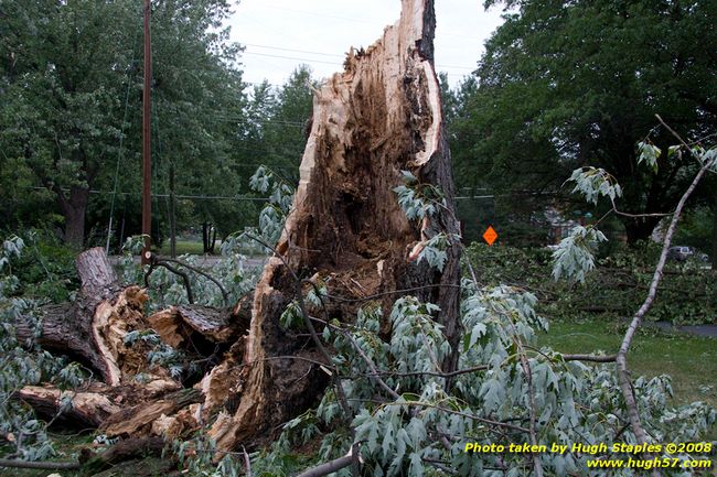 Fleming Road Storm damage to Marge Sowell's house from Tropical Depression Ike