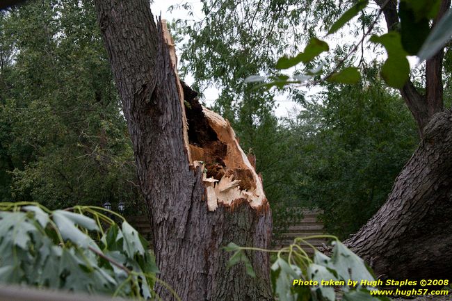 Fleming Road Storm damage to Marge Sowell's house from Tropical Depression Ike