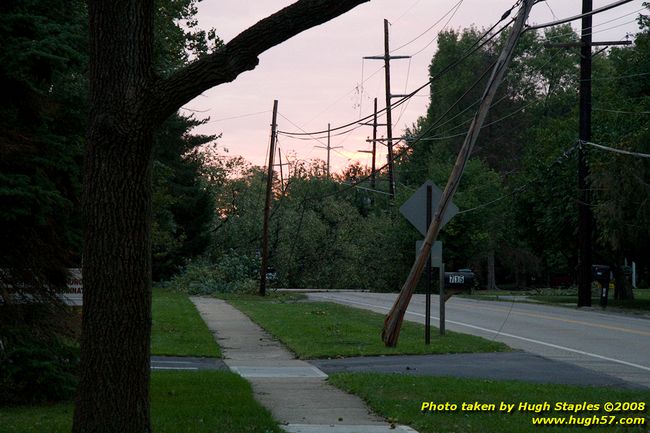 Fleming Road Storm damage to Marge Sowell's house from Tropical Depression Ike