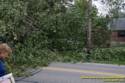 Fleming Road Storm damage to Marge Sowell's house from Tropical Depression Ike