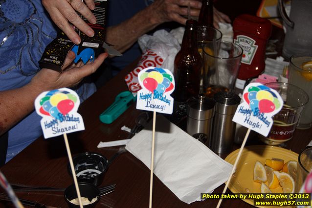 Bozinis celebrate the birthdays of Hugh, Lenny, Luigina, Jane, Mary, Robert, Janette and Sharon (Cooke).