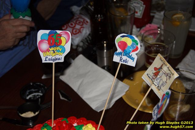 Bozinis celebrate the birthdays of Hugh, Lenny, Luigina, Jane, Mary, Robert, Janette and Sharon (Cooke).