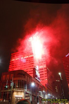 The Bozinis gather for their annual celebration of the New Year in Downtown Cincinnati