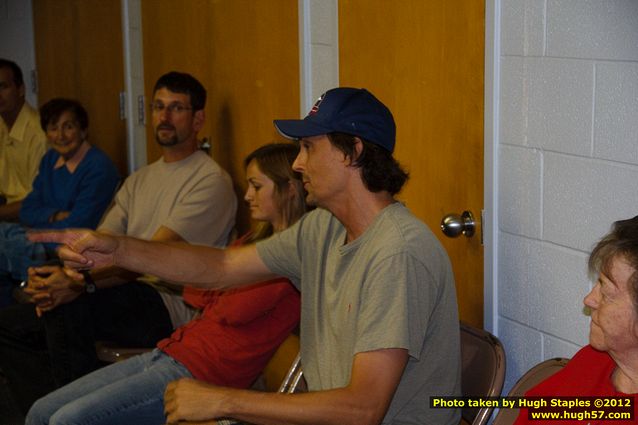 UP Book Tour Organizer Ron Reikki asks a question at the Bayliss Library stop on the UP Book Tour.