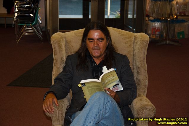 Gordon Henry is interviewed by Helen Cho Anthos  at the Bayliss Library stop on the UP Book Tour.