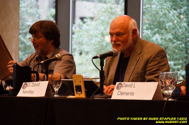 SF Novelist Allen Steele and others at a panel about Dyson Spheres