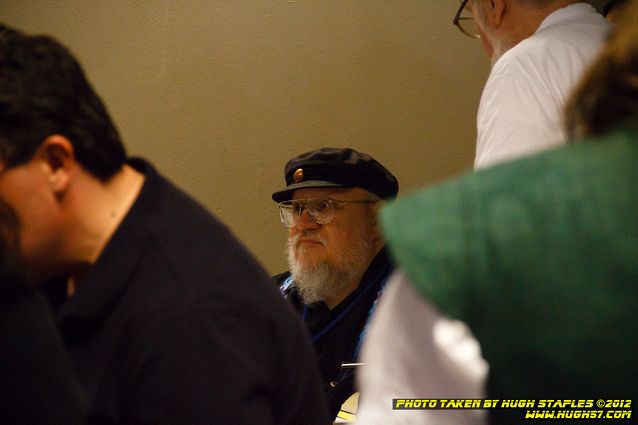 Game of Thrones author George R.R. Martin signs books for his fans