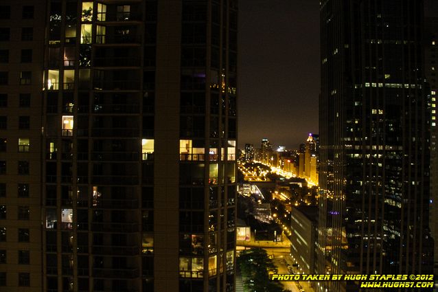 In and around Chicon 7, The World Science Fiction Convention. Chicago at Night.