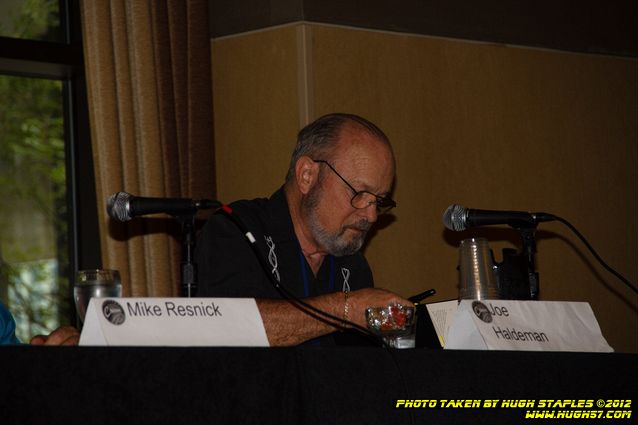 In and around Chicon 7, The World Science Fiction Convention. Panel: The Secret History of Worldcons, in which past Worldcon GOHs share stories from past Worldcons. Panelists are Gardner Dozios, George R.R. Martin, Mike Resnick, Joe Haldeman and Robert Silverberg.