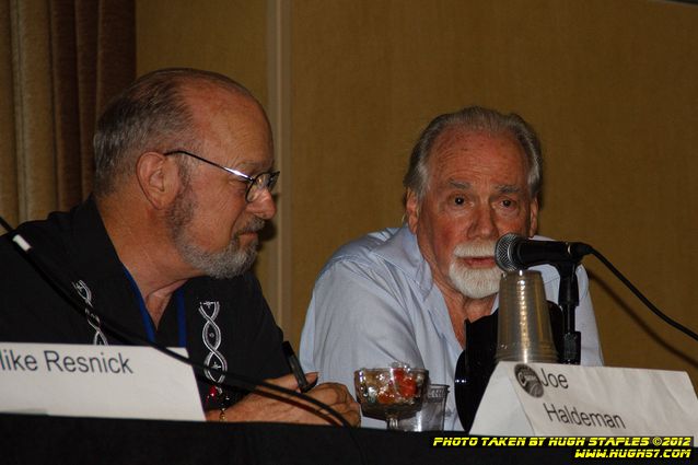 In and around Chicon 7, The World Science Fiction Convention. Panel: The Secret History of Worldcons, in which past Worldcon GOHs share stories from past Worldcons. Panelists are Gardner Dozios, George R.R. Martin, Mike Resnick, Joe Haldeman and Robert Silverberg.