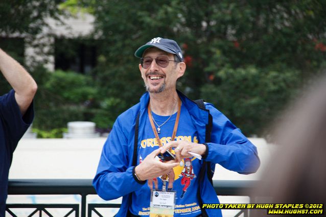 Strolling with the Stars, including Joe and Gay Haldeman, Story Musgrave, and John Scalzi. Here, Stu Segal, organizer of the Strolls.