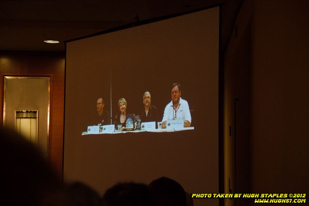 Story Musgrave Leads a panel on Asteroid mining with several panelists joining from DragonCon in Atlanta via Skype