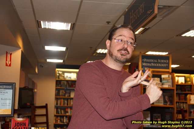 NYTimes Bestselling Author John Scalzi signs his latest book,  Redshirts