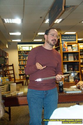 NYTimes Bestselling Author John Scalzi signs his latest book,  Redshirts