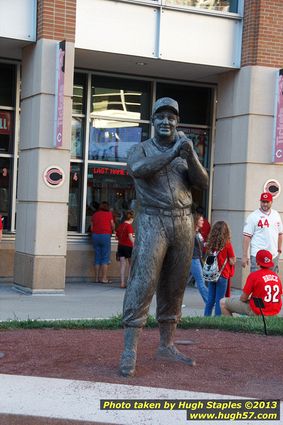 Statues at entrance to Great American Bal Park