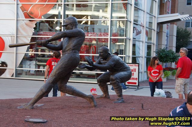 Statues at entrance to Great American Bal Park