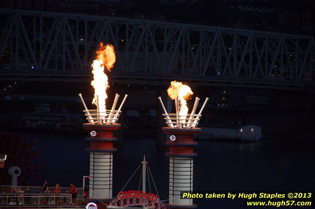 Smokestacks celebrate one of 12 strikeouts by Reds pitching (= free pizza!)