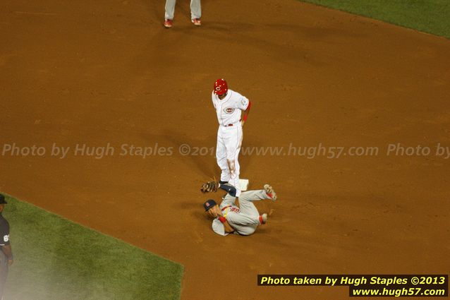 Billy Hamilton collects his 1st MLB stolen base. He went on to score the game's only run moments later.