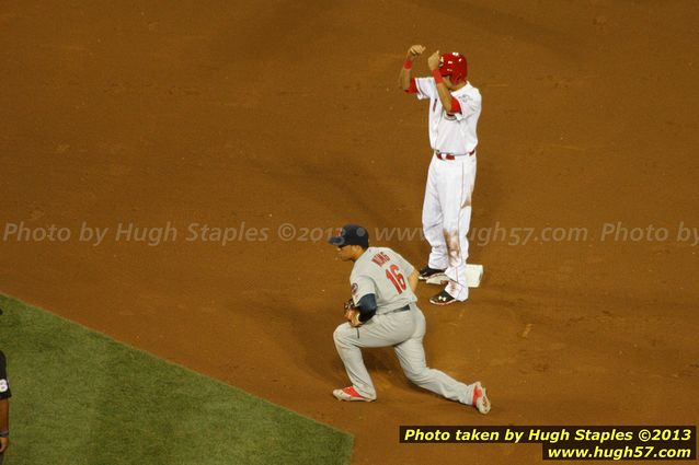 Billy Hamilton collects his 1st MLB stolen base. He went on to score the game's only run moments later.