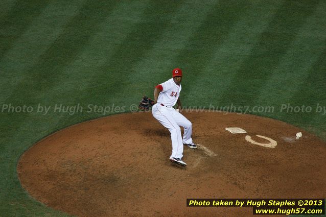 Aroldis Chapman, aka The Cuban Missile, on for the save and 3 of the 12 strikeouts.