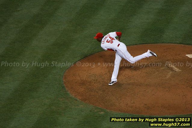 Aroldis Chapman, aka The Cuban Missile, on for the save and 3 of the 12 strikeouts.