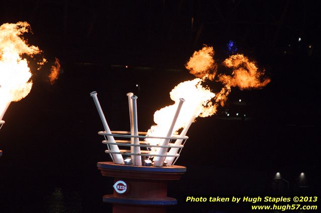 Smokestacks celebrate one of 12 strikeouts by Reds pitching (= free pizza!)