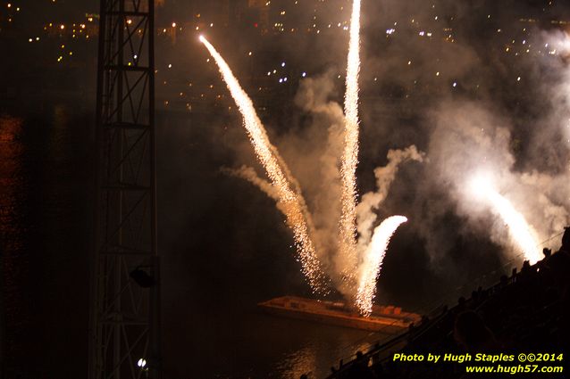 An exciting, come-from-behind victory for the Reds over the division rival Pittsburgh Pirates. Reds win, 6-5. Followed by Rozzi&#39;s Fireworks :-)